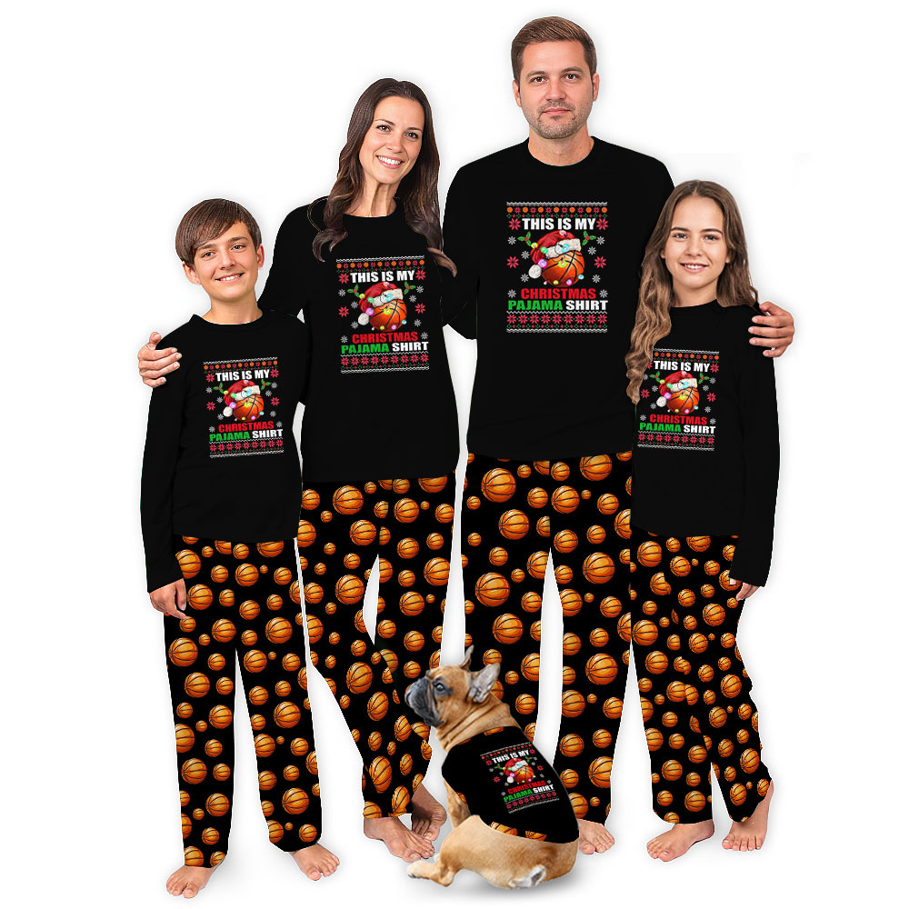 This Is My Basketball Christmas Pajamas Tops And Bottoms This Is My Basketball Christmas Pajamas Tops And Bottoms