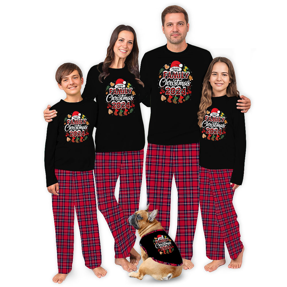 Customizable Family Christmas 2024 Pajamas For Adults and Kids Customizable Family Christmas 2024 Pajamas For Adults and Kids