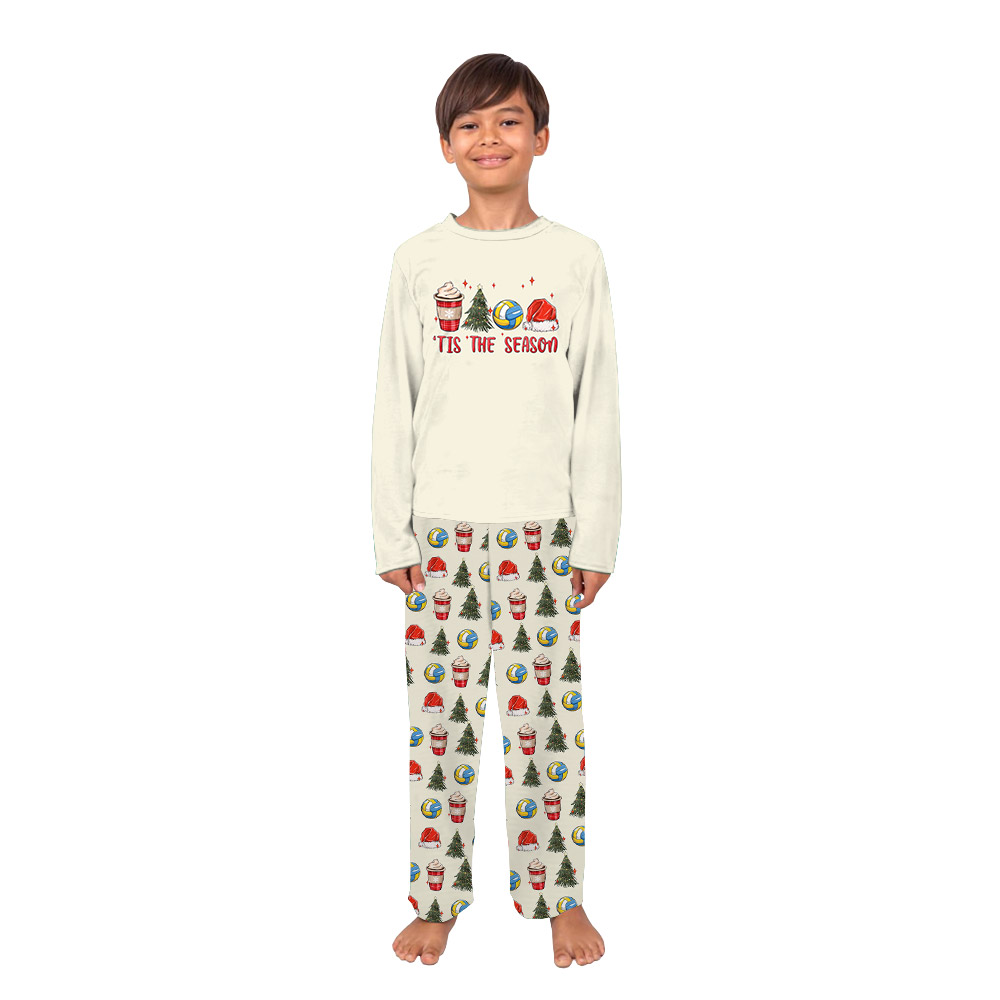 Festive Tis The Season Volleyball Pajamas For Xmas