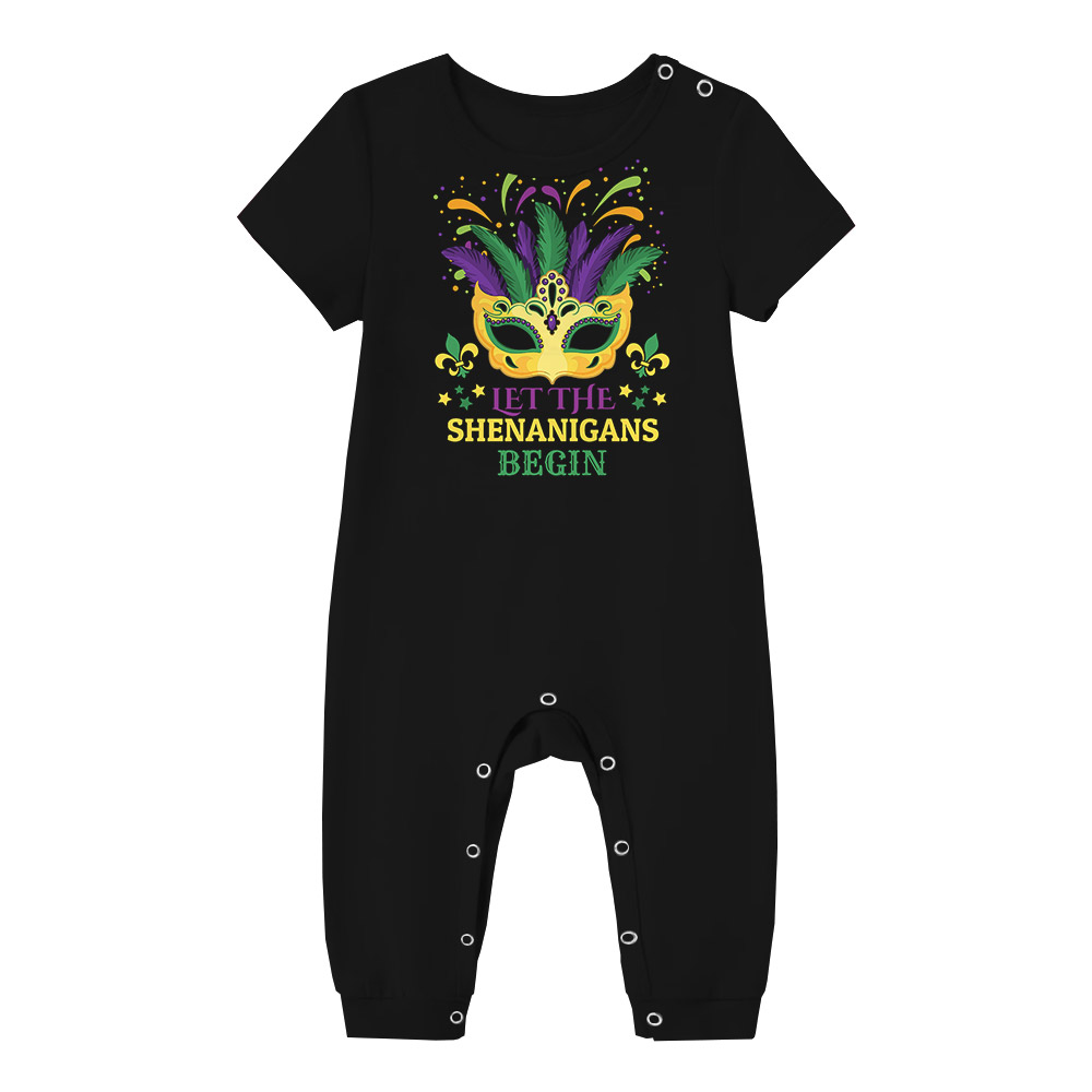 Festive Let the Shenanigans Begin Mardi Gras Pajamas For Adults Festive Let the Shenanigans Begin Mardi Gras Pajamas For Adults