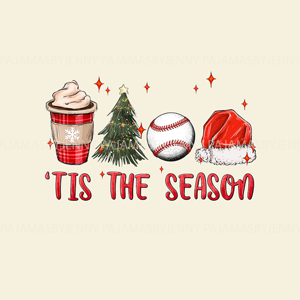 Tis The Season Baseball Family Pajamas For Xmas Tis The Season Baseball Family Pajamas For Xmas