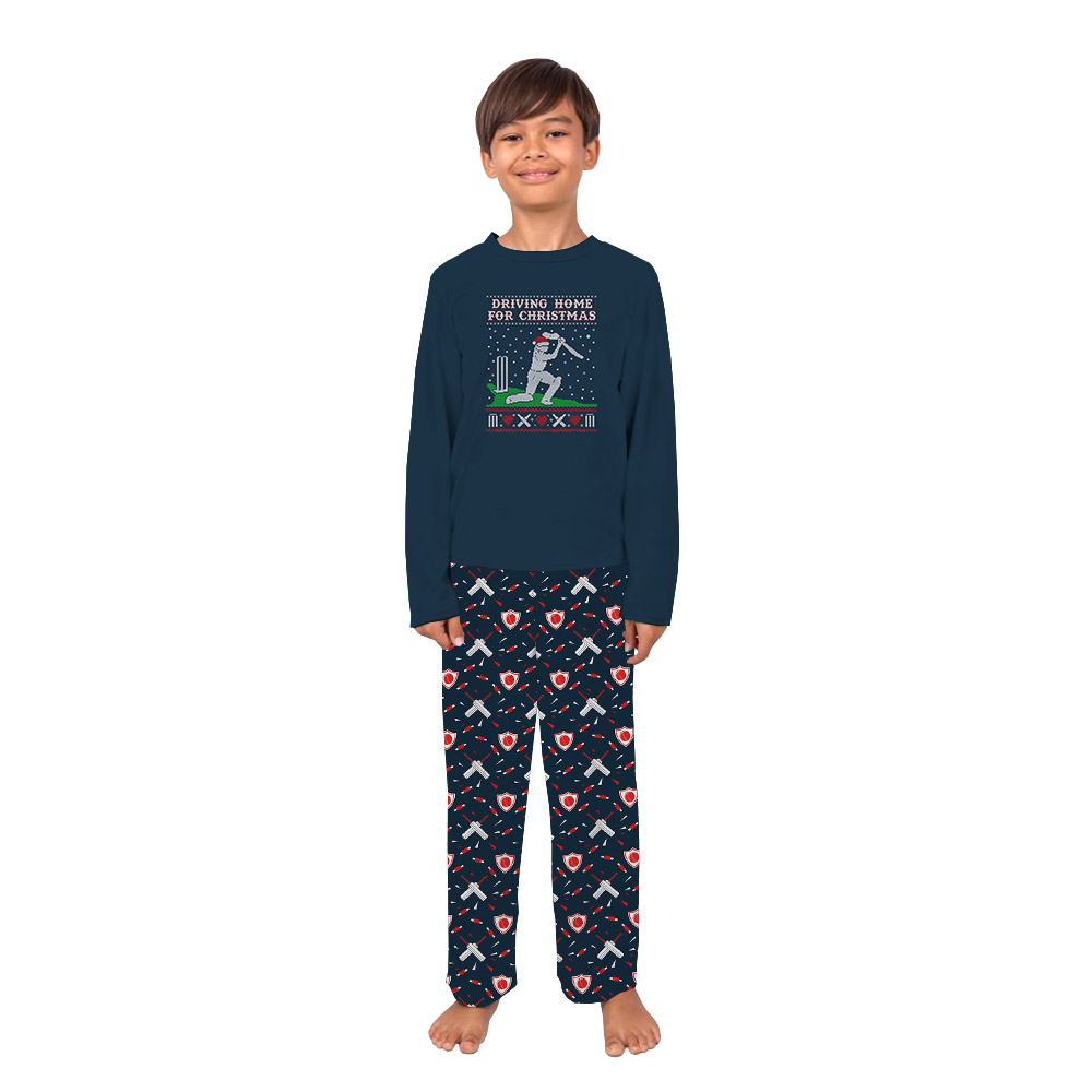 Festive Driving Home For Christmas Cricket Pjs Sets Navy Festive Driving Home For Christmas Cricket Pjs Sets Navy