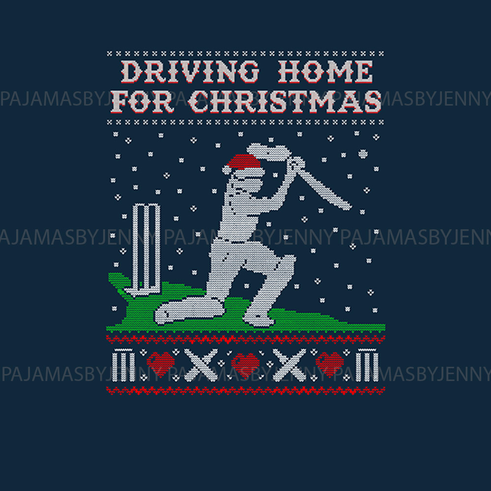 Festive Driving Home For Christmas Cricket Pjs Sets Navy Festive Driving Home For Christmas Cricket Pjs Sets Navy