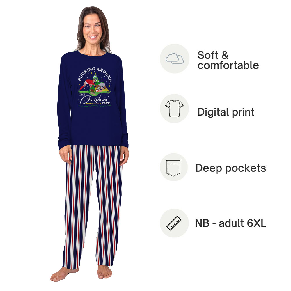 Funny Rucking Around The Christmas Tree Rugby Christmas Pajamas Funny Rucking Around The Christmas Tree Rugby Christmas Pajamas