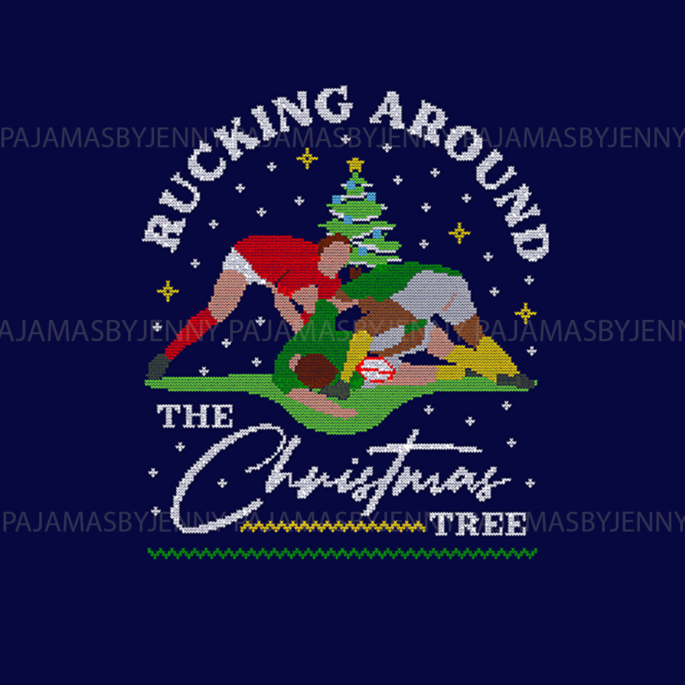 Funny Rucking Around The Christmas Tree Rugby Christmas Pajamas Funny Rucking Around The Christmas Tree Rugby Christmas Pajamas