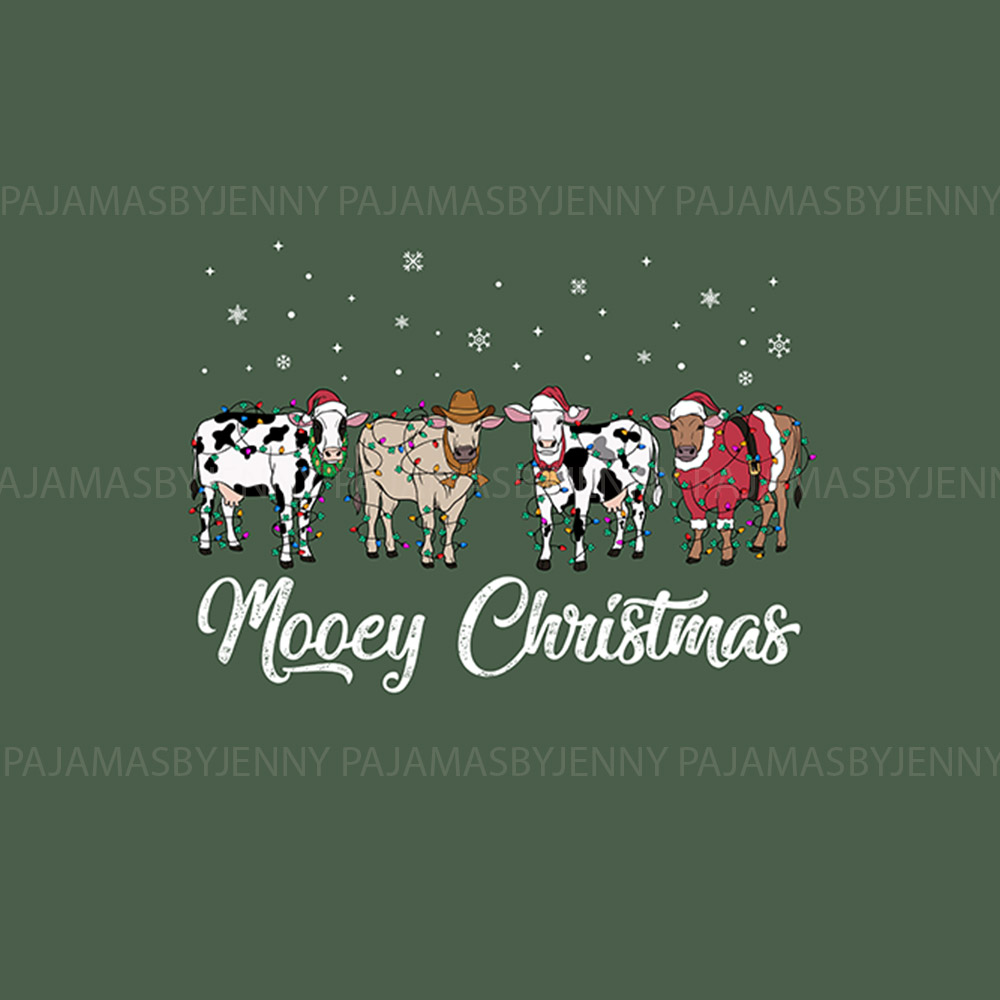 Unique Christmas Cow Print Pajama Sets Including Plus Size