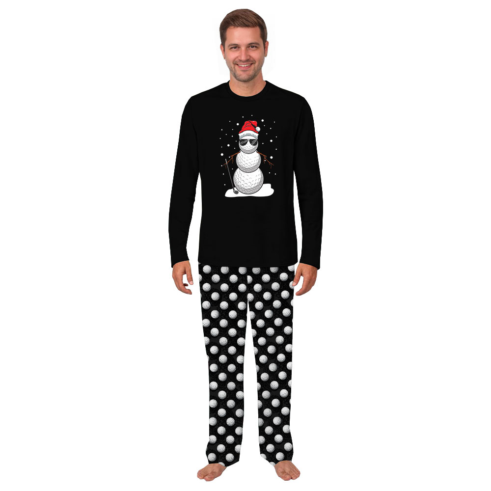 Festive Snowman Golf Christmas Pajamas For Men Women Festive Snowman Golf Christmas Pajamas For Men Women