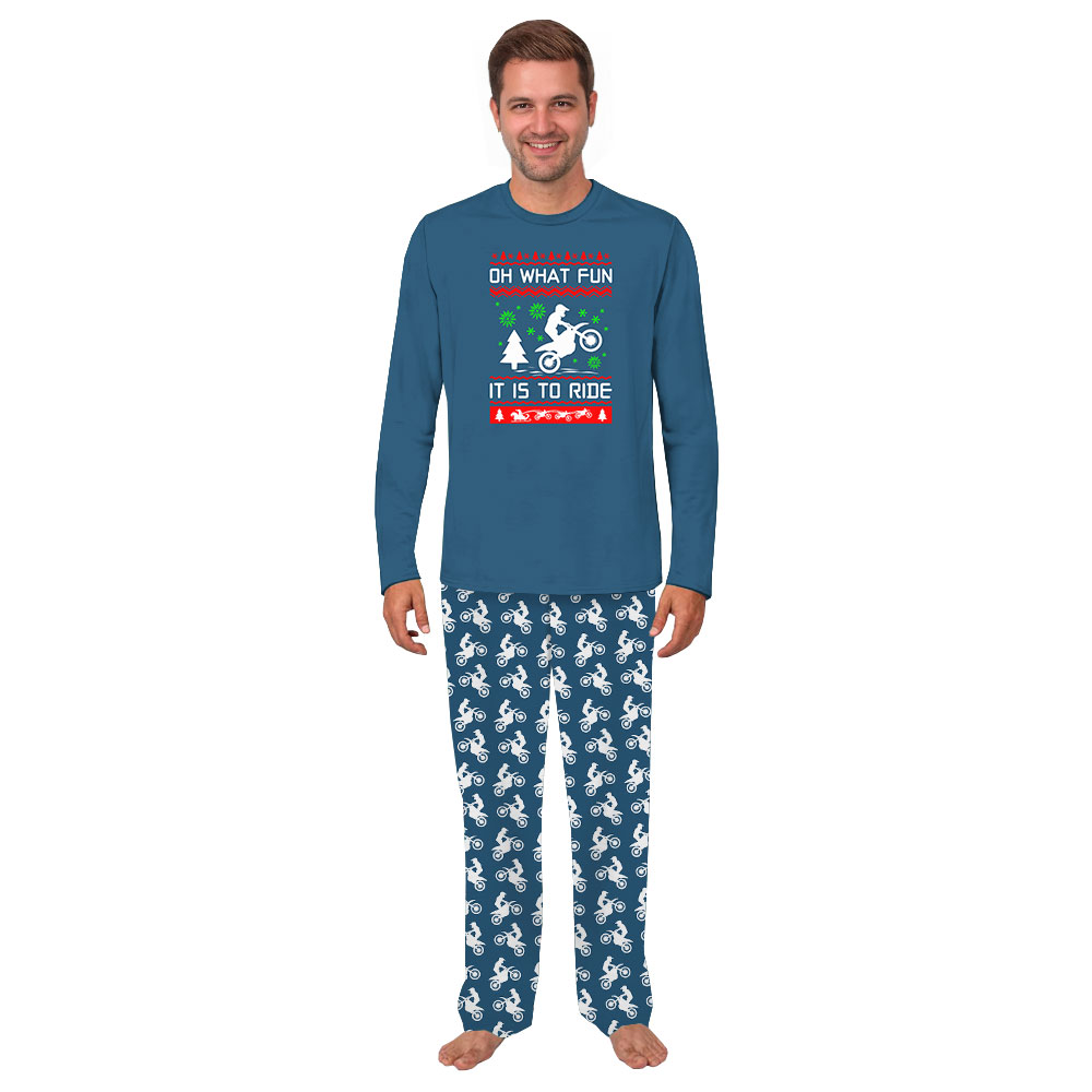 Oh What Fun It Is to Ride Motocross Dirt Bike Christmas Pajamas Oh What Fun It Is to Ride Motocross Dirt Bike Christmas Pajamas