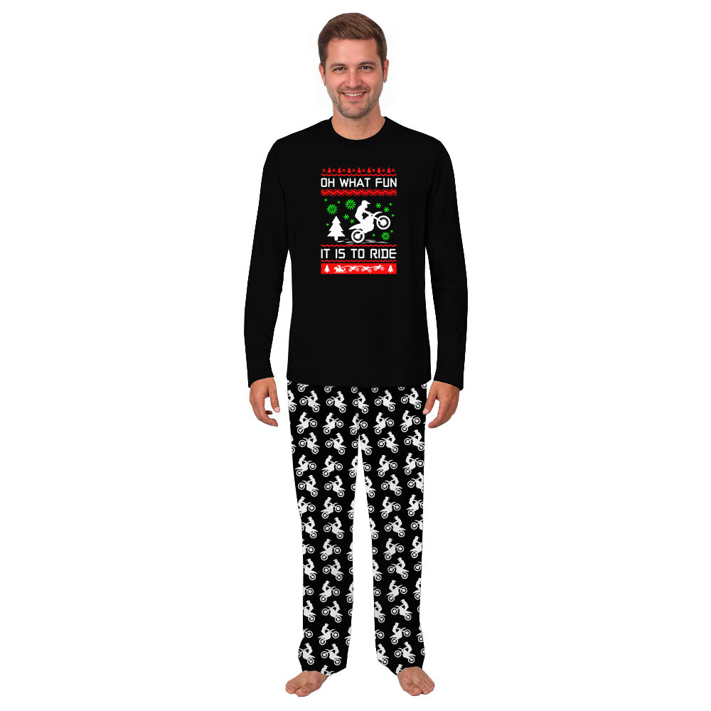 Unique Oh What Fun It Is to Ride Motocross Christmas Pajamas Unique Oh What Fun It Is to Ride Motocross Christmas Pajamas