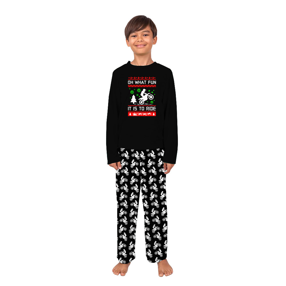 Unique Oh What Fun It Is to Ride Motocross Christmas Pajamas Unique Oh What Fun It Is to Ride Motocross Christmas Pajamas