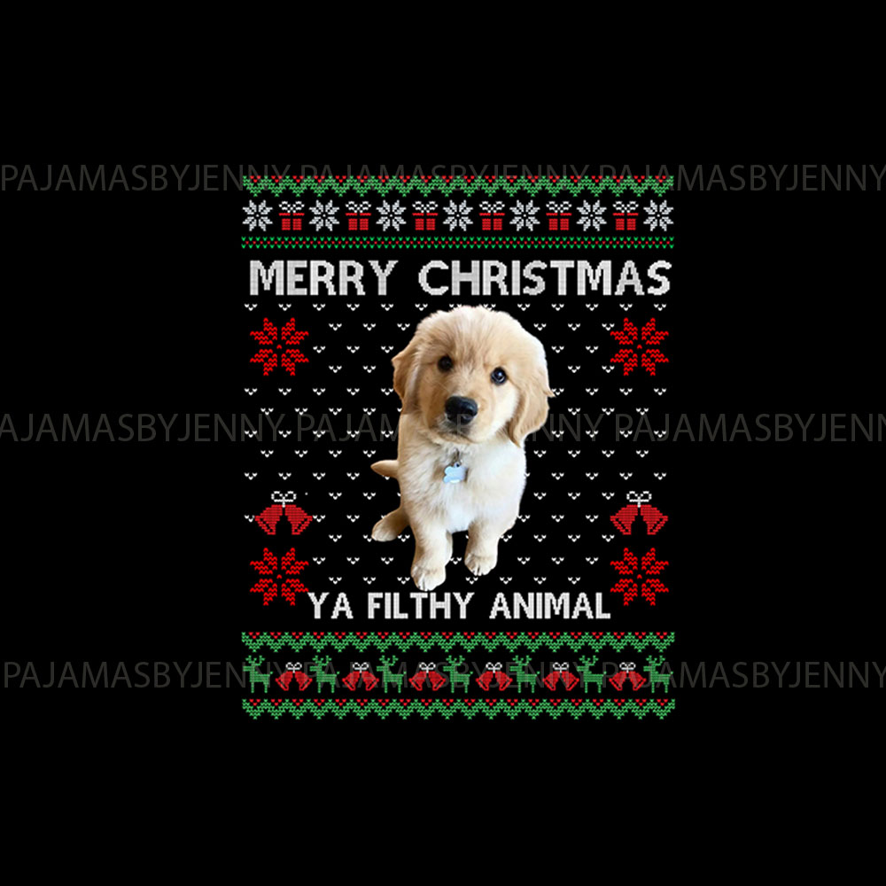 Unique Ya Filthy Animal Christmas Pajamas Customized With Pet Face Unique Ya Filthy Animal Christmas Pajamas Customized With Pet Face