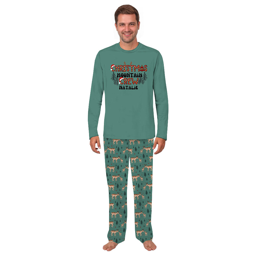 Christmas Mountain Vacation Crew Pajamas Tops And Pants With Name Christmas Mountain Vacation Crew Pajamas Tops And Pants With Name