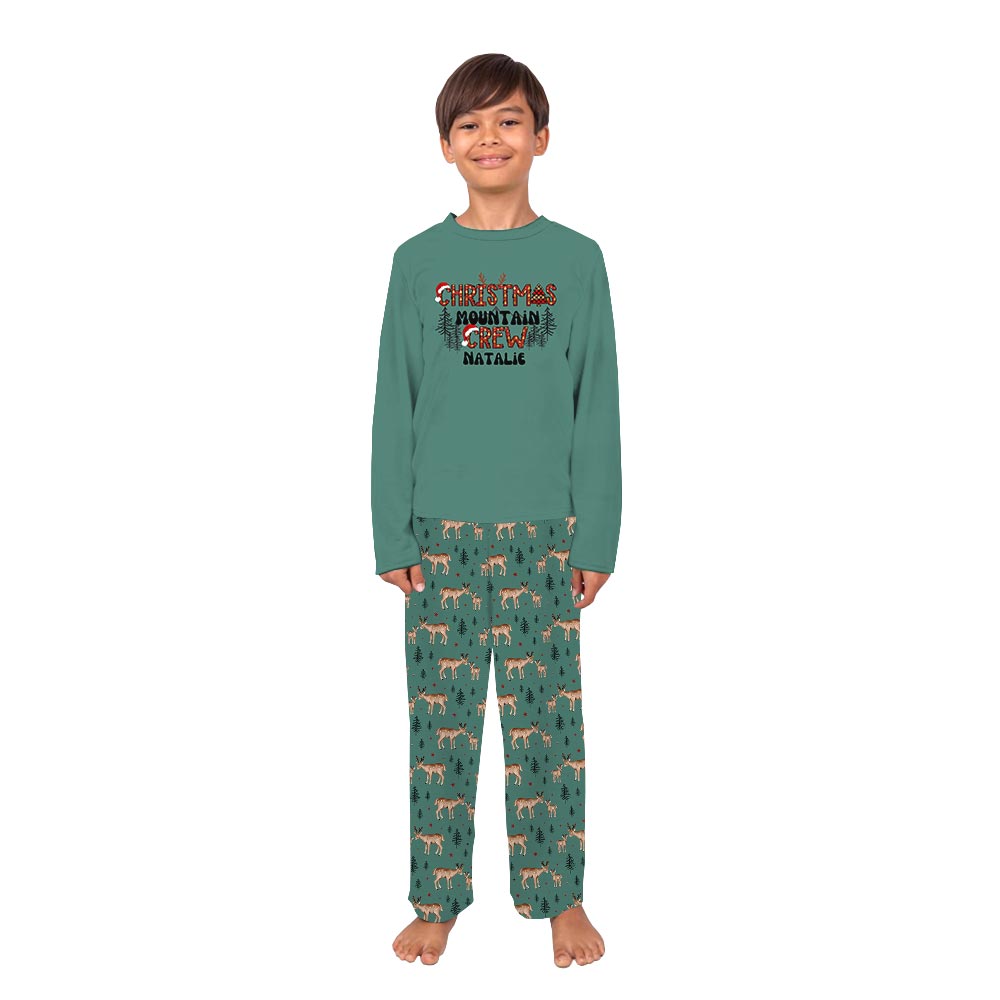 Christmas Mountain Vacation Crew Pajamas Tops And Pants With Name Christmas Mountain Vacation Crew Pajamas Tops And Pants With Name