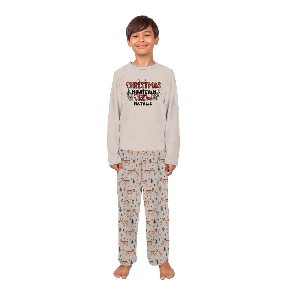 Custom Family Name Christmas Mountain Vacation Matching Pajamas