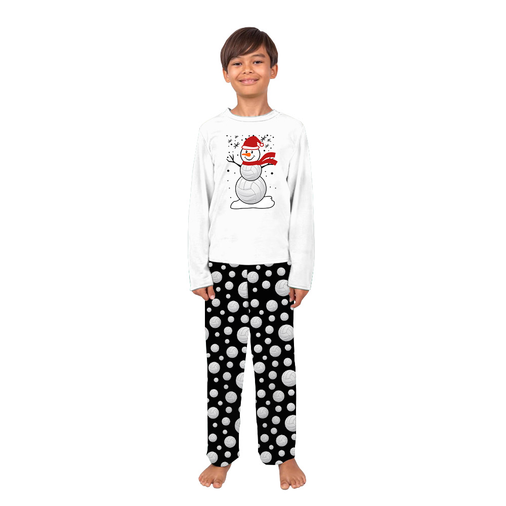Festive Snowman Volleyball Pajamas For Xmas