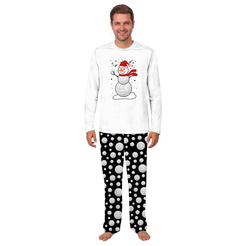 Festive Snowman Volleyball Pajamas For Xmas