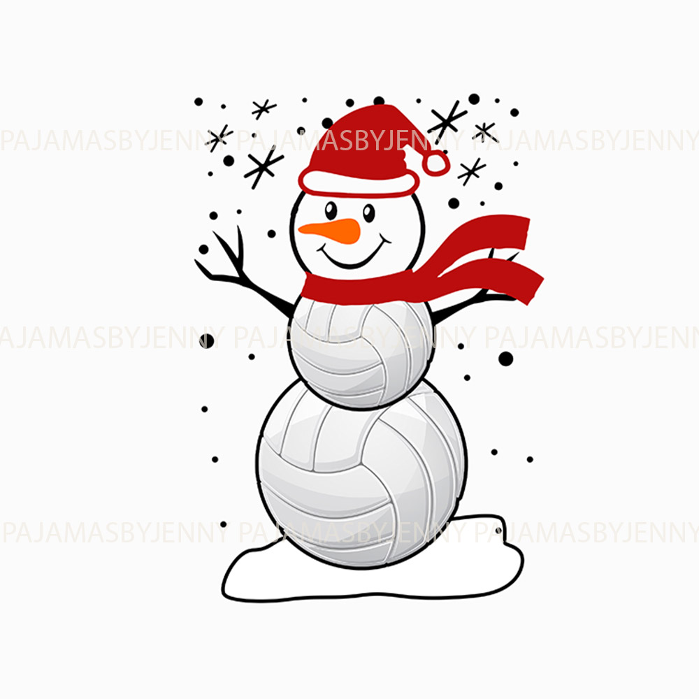 Festive Snowman Volleyball Pajamas For Xmas