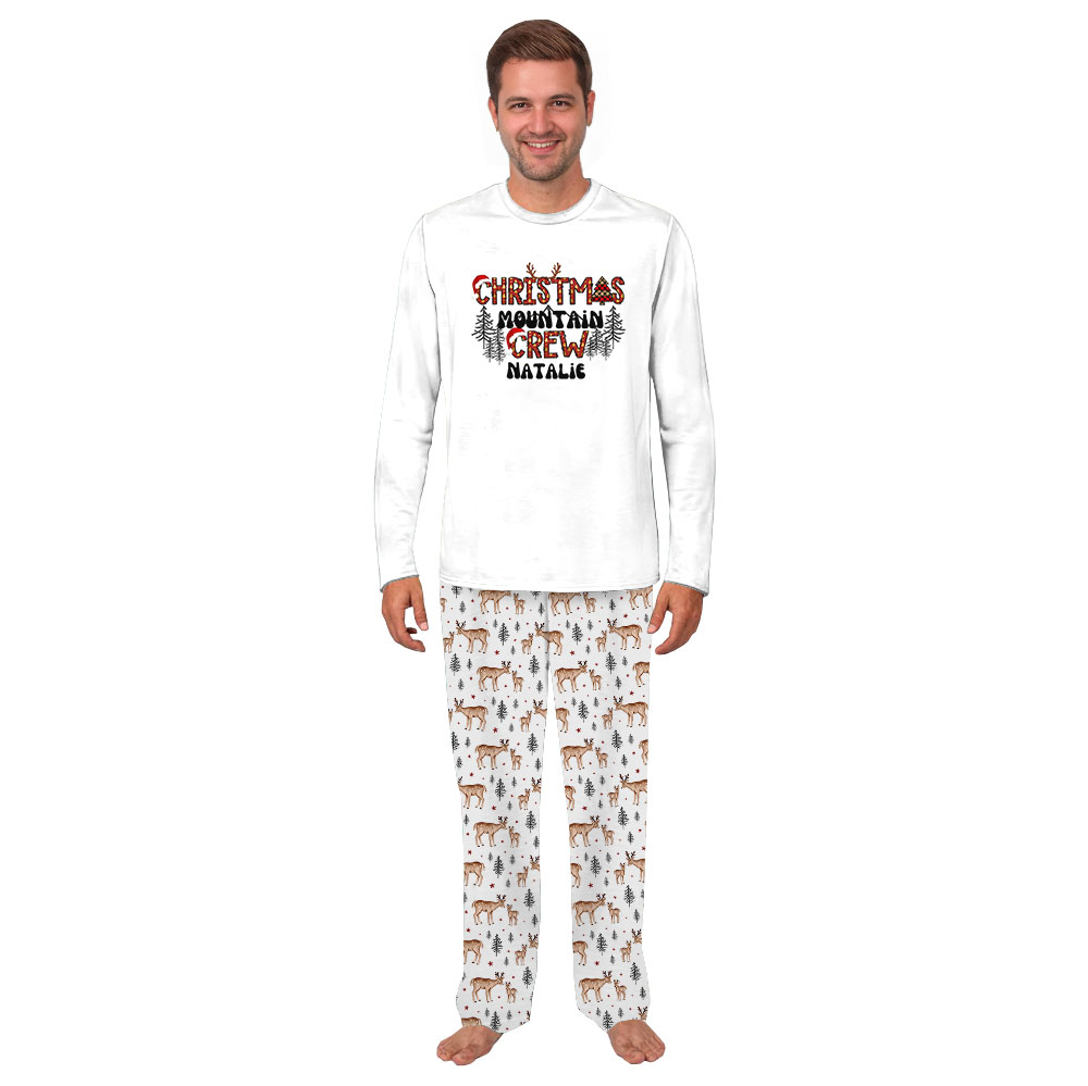 Personalized Christmas Mountain Vacation Crew Family Holiday Pajamas Personalized Christmas Mountain Vacation Crew Family Holiday Pajamas