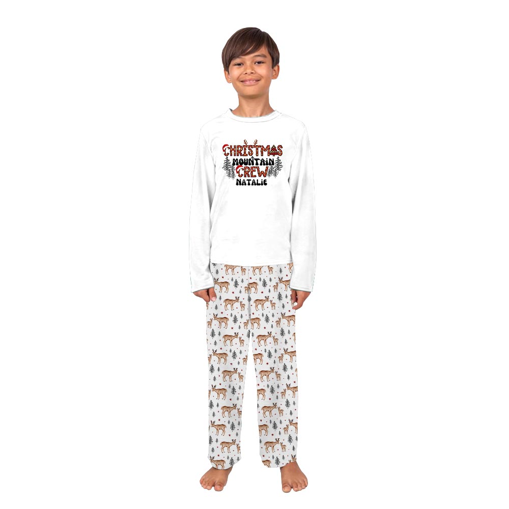 Personalized Christmas Mountain Vacation Crew Family Holiday Pajamas Personalized Christmas Mountain Vacation Crew Family Holiday Pajamas