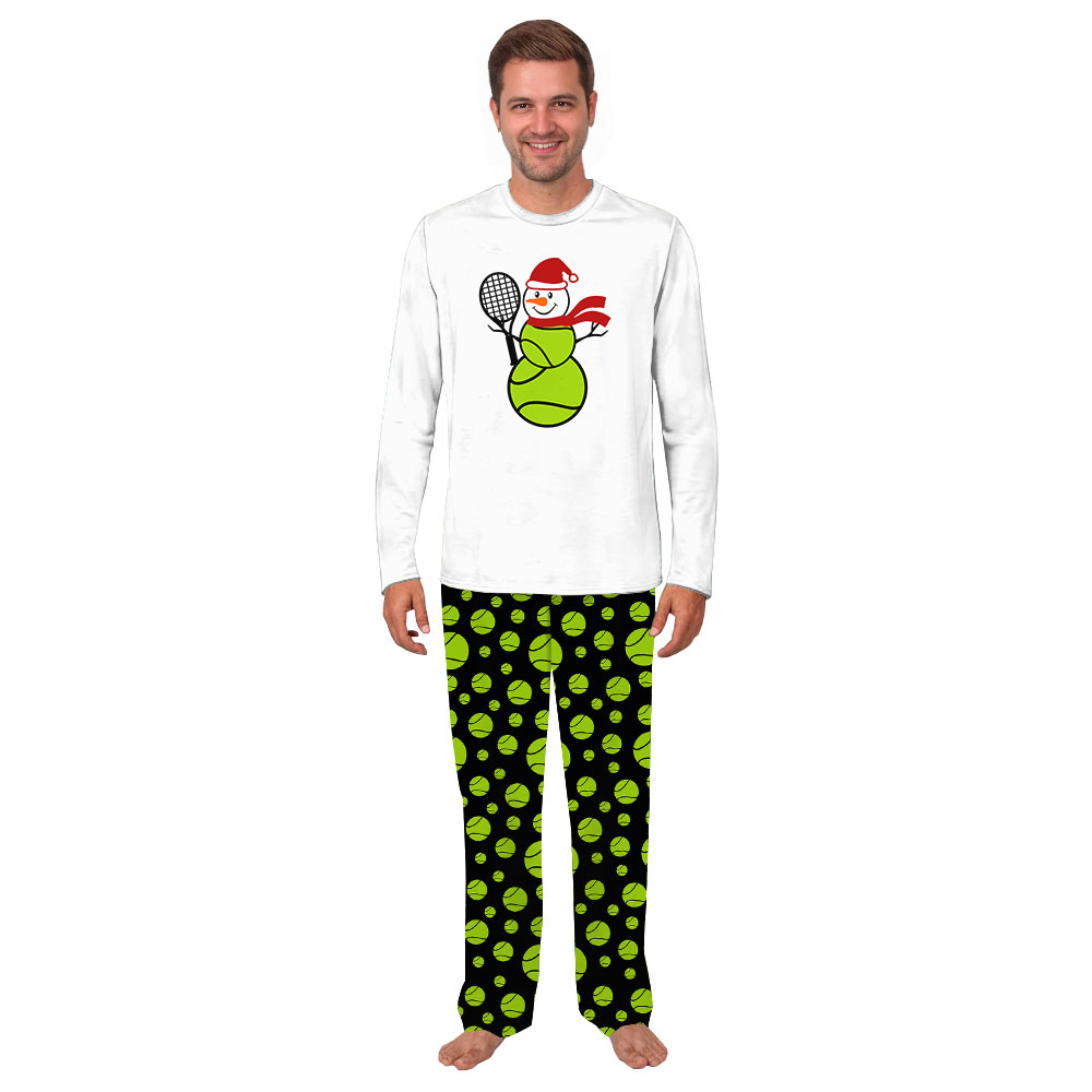 Cute Christmas Snowman Tennis Themed PJs Cute Christmas Snowman Tennis Themed PJs