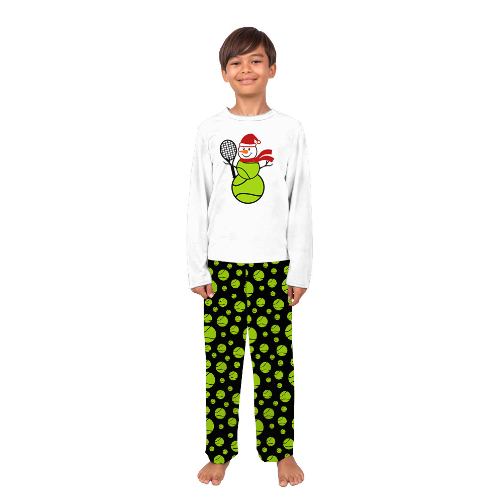 Cute Christmas Snowman Tennis Themed PJs Cute Christmas Snowman Tennis Themed PJs