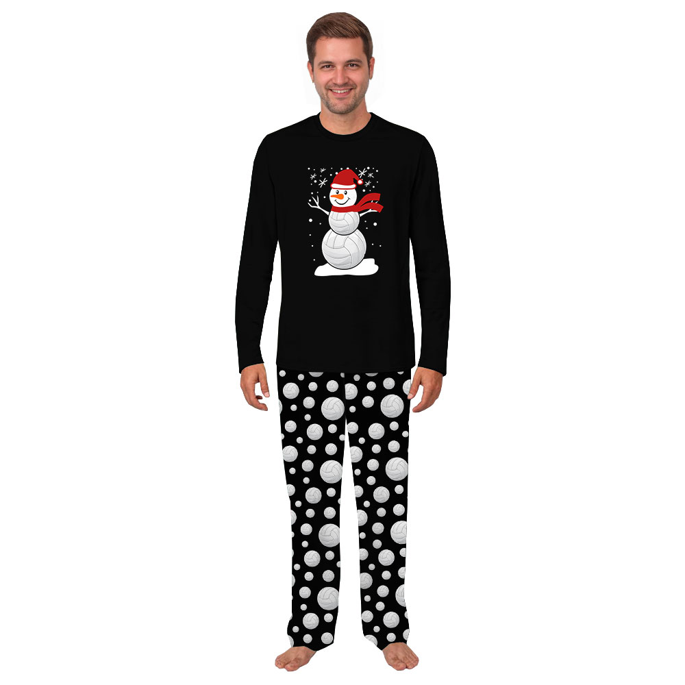 Cute Snowman Volleyball Christmas Pajamas Sets Cute Snowman Volleyball Christmas Pajamas Sets