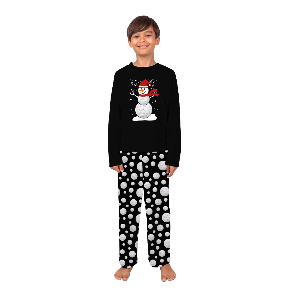 Cute Snowman Volleyball Christmas Pajamas Sets Cute Snowman Volleyball Christmas Pajamas Sets