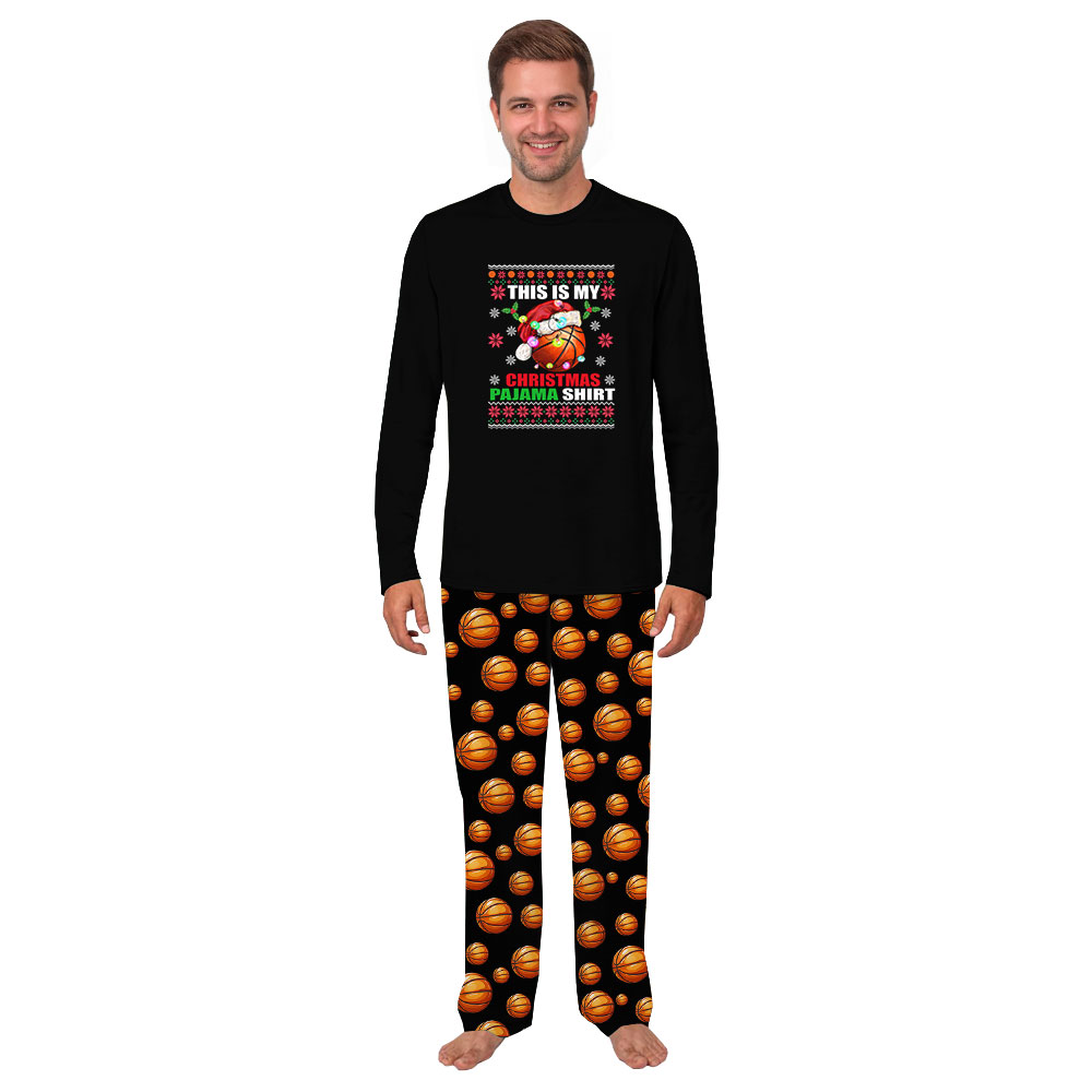 This Is My Basketball Christmas Pajamas Tops And Bottoms This Is My Basketball Christmas Pajamas Tops And Bottoms