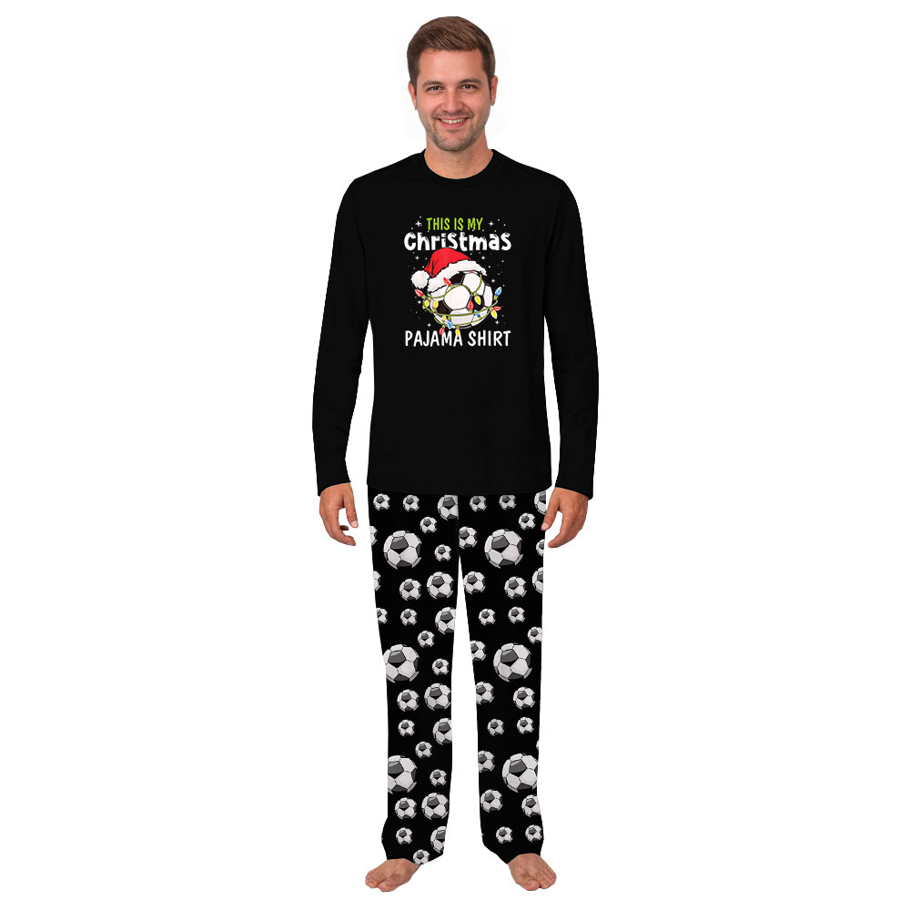 Cute This Is My Soccer Ball Christmas Pajamas Tops And Bottoms