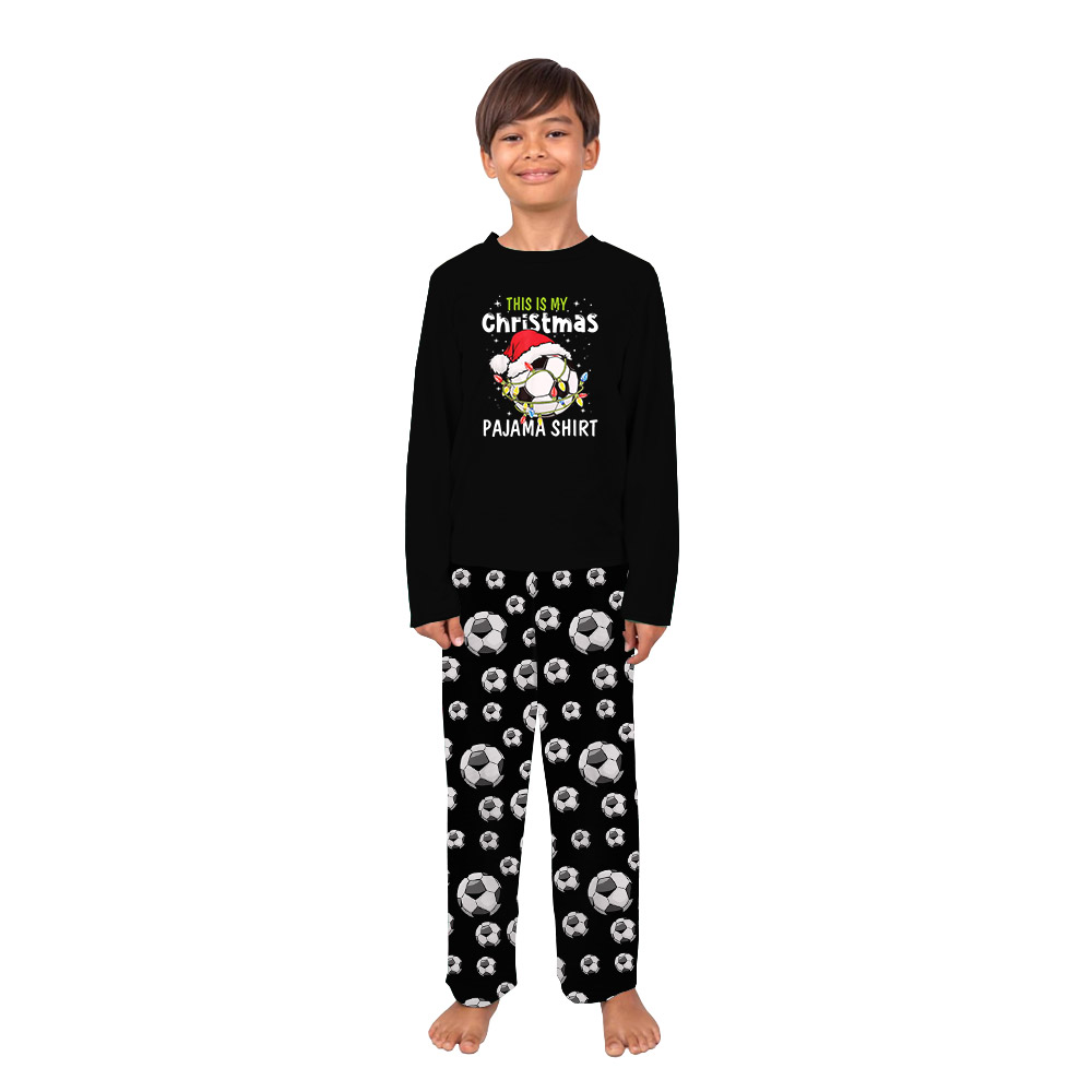 Cute This Is My Soccer Ball Christmas Pajamas Tops And Bottoms