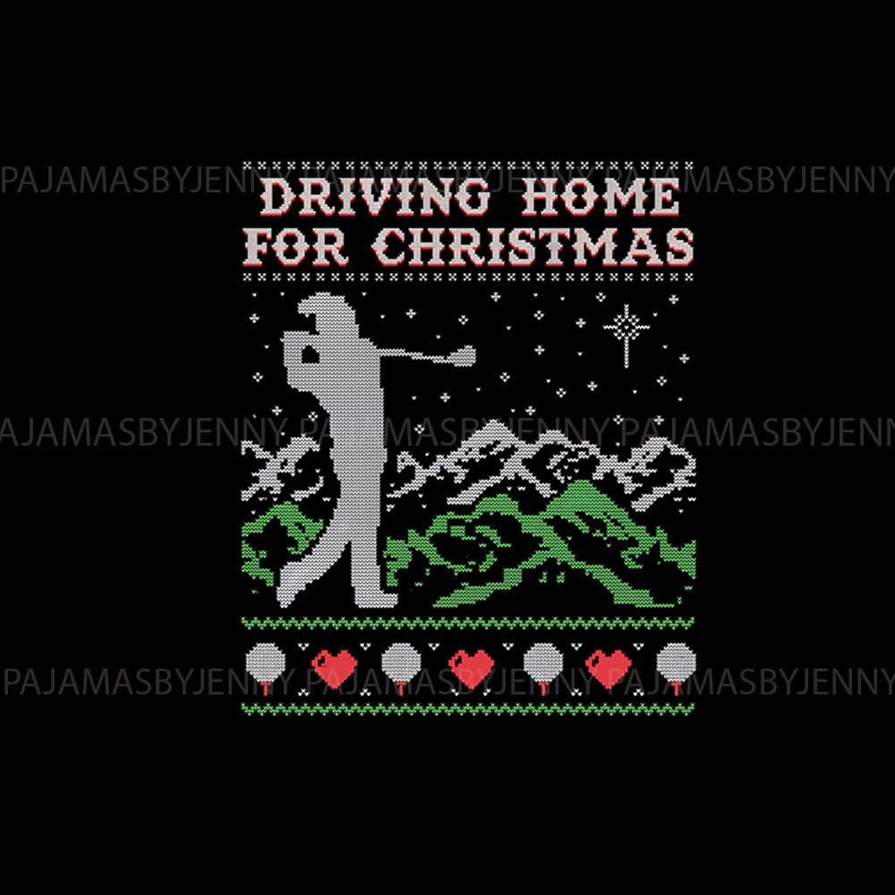 Festive Golf Themed Pajamas For Men And Women Festive Golf Themed Pajamas For Men And Women