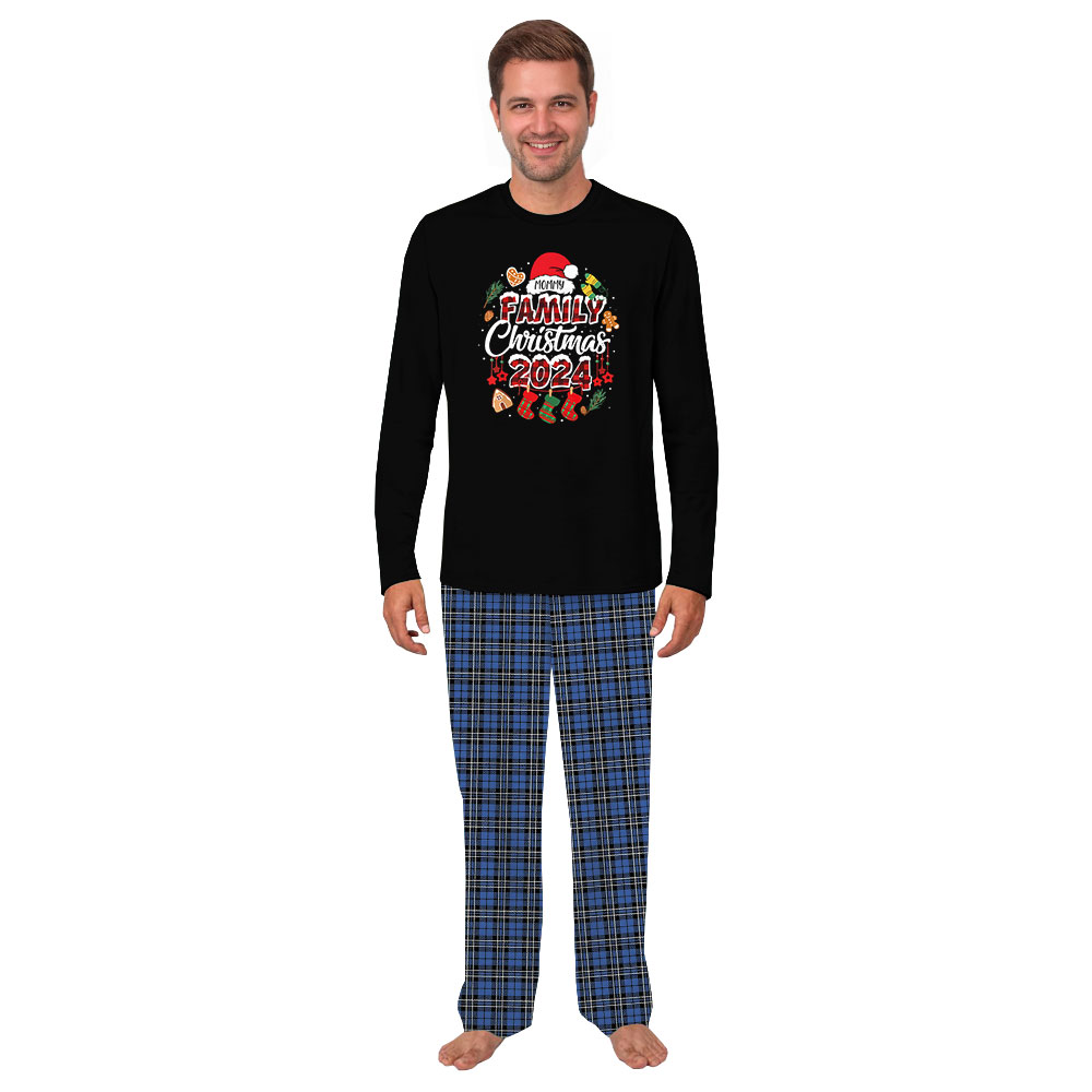Festive Customizable Family Christmas 2024 Matching Pajamas With Dog Festive Customizable Family Christmas 2024 Matching Pajamas With Dog