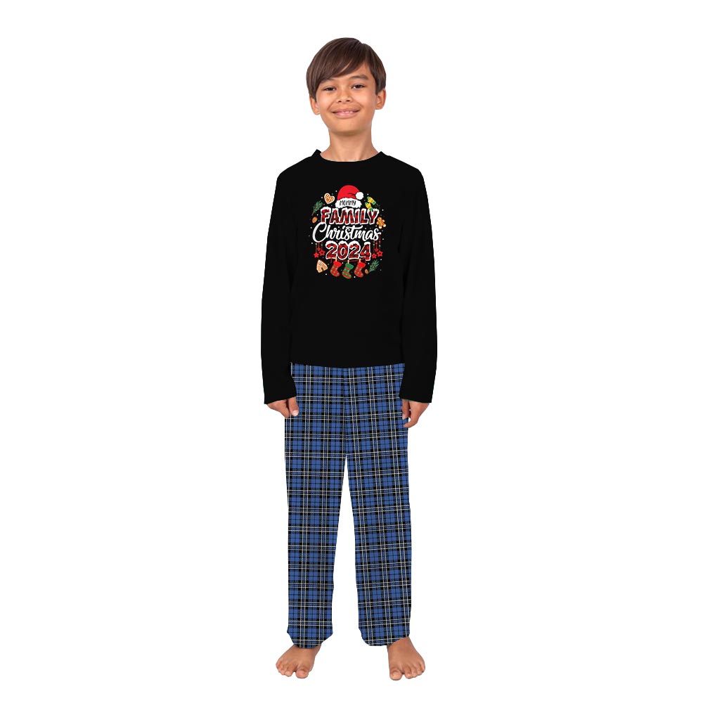 Festive Customizable Family Christmas 2024 Matching Pajamas With Dog Festive Customizable Family Christmas 2024 Matching Pajamas With Dog