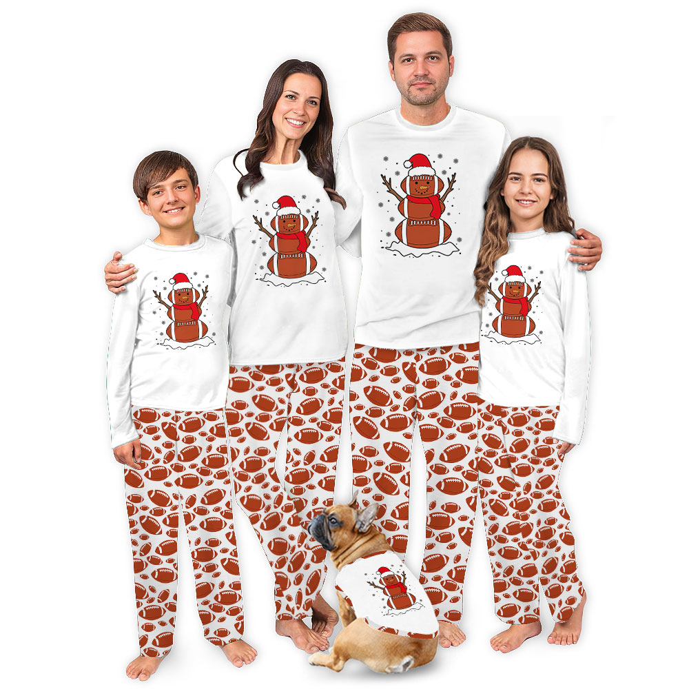 Matching Family Football Themed Christmas Pajamas