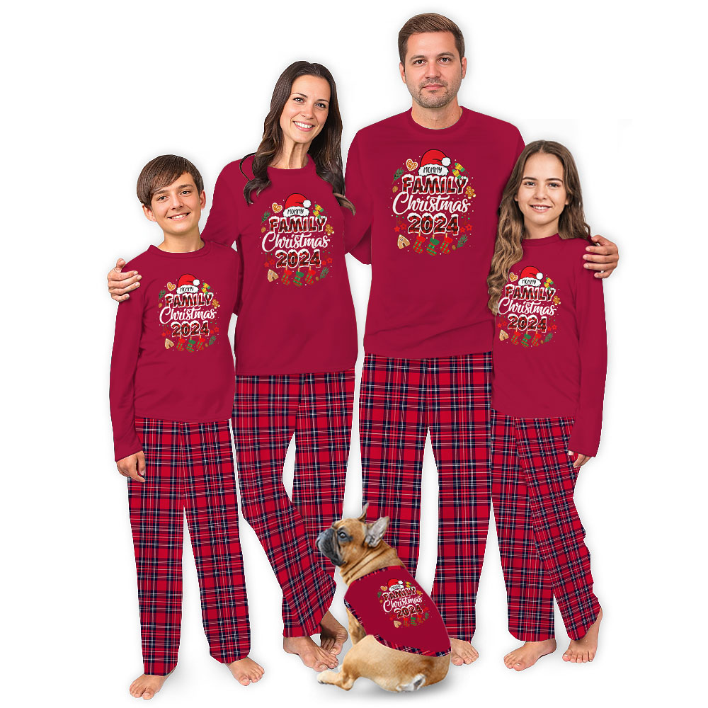 Personalized Family Christmas 2024 Matching Dog And Owner Holiday Pajamas