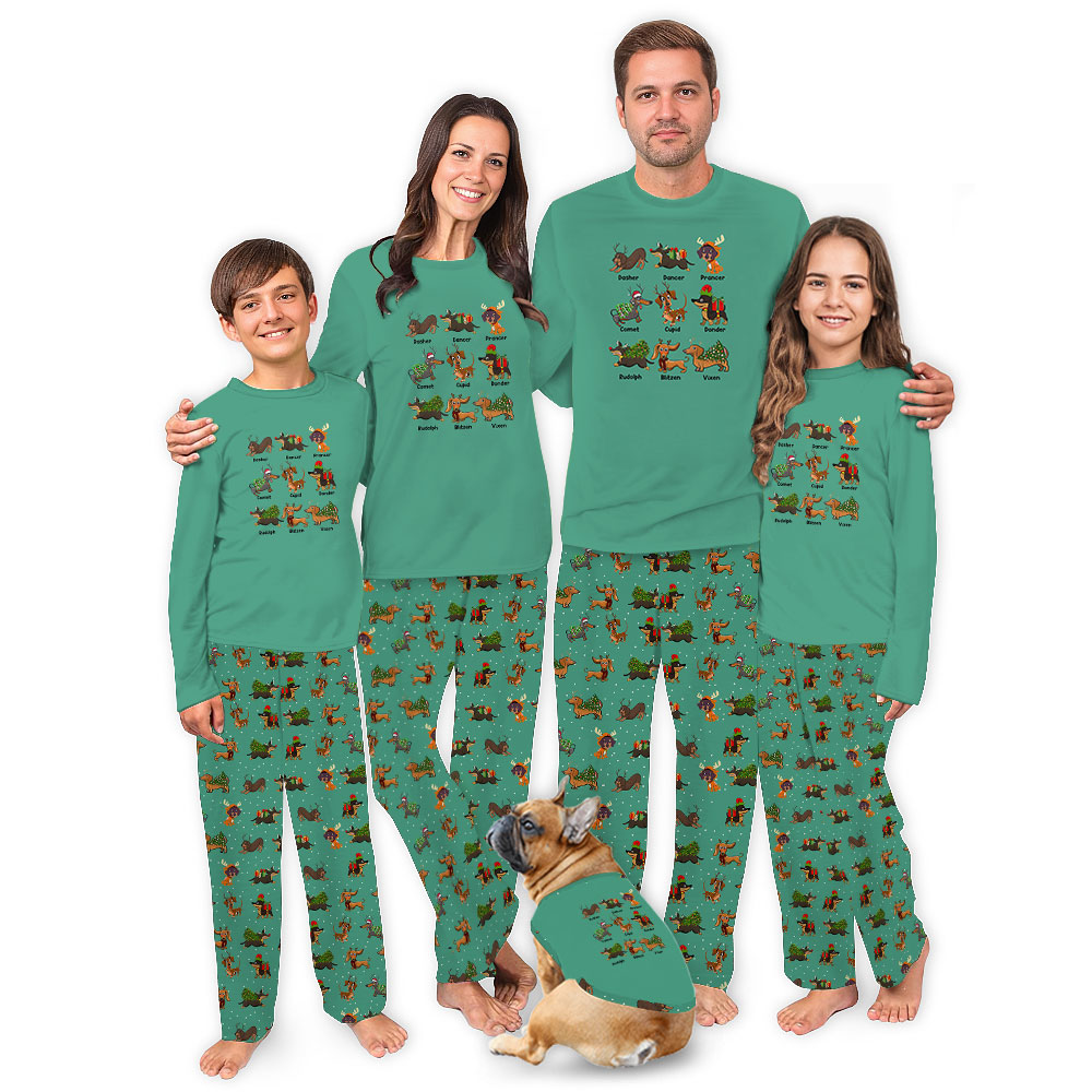 Dachshund Christmas Matching Dog And Owner Holiday Pajamas Dachshund Christmas Matching Dog And Owner Holiday Pajamas