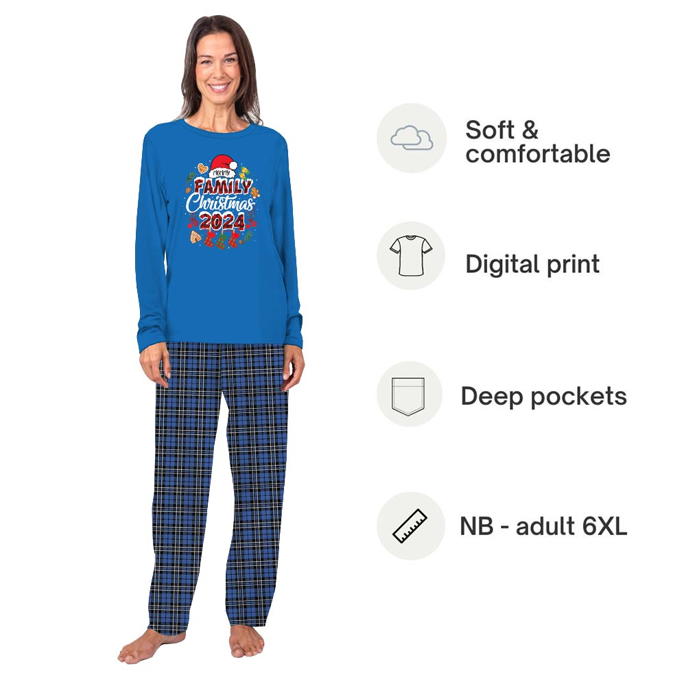 Family Christmas 2024 Custom Name Family Holiday Pajamas Family Christmas 2024 Custom Name Family Holiday Pajamas