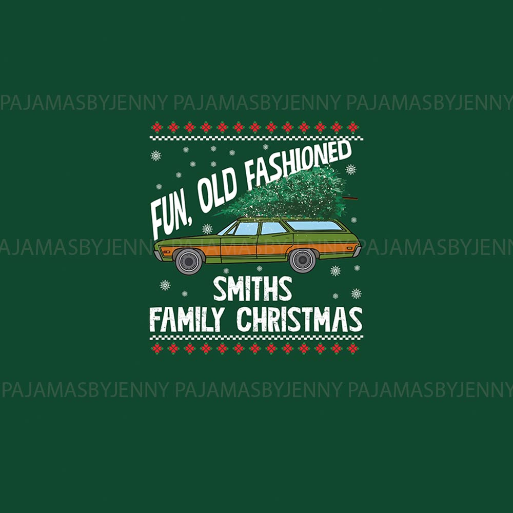 Fun Old Fashioned Family Christmas Matching Pajamas With Name Fun Old Fashioned Family Christmas Matching Pajamas With Name