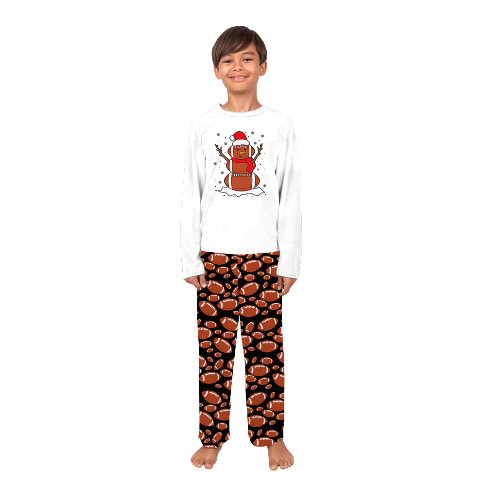 Fun Football Snowman Christmas PJs For Family Fun Football Snowman Christmas PJs For Family
