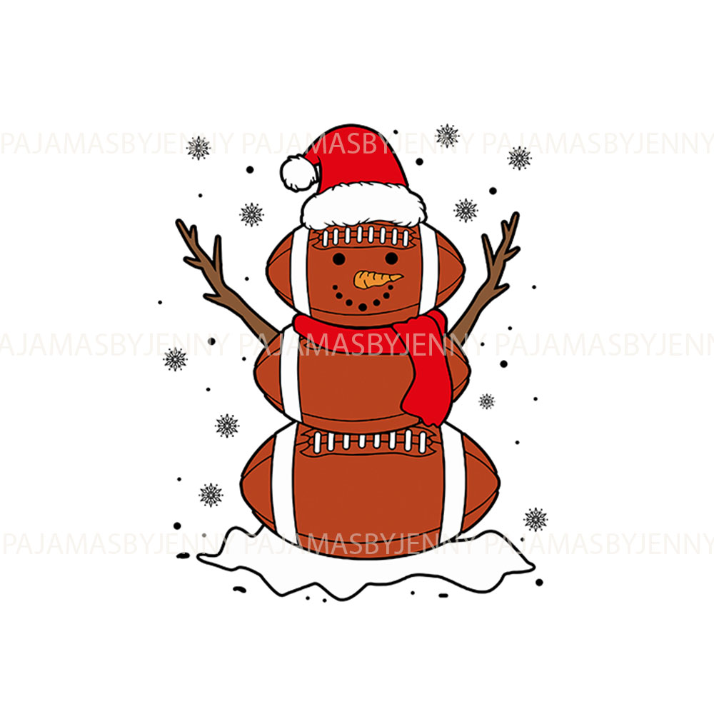 Fun Football Snowman Christmas PJs For Family Fun Football Snowman Christmas PJs For Family