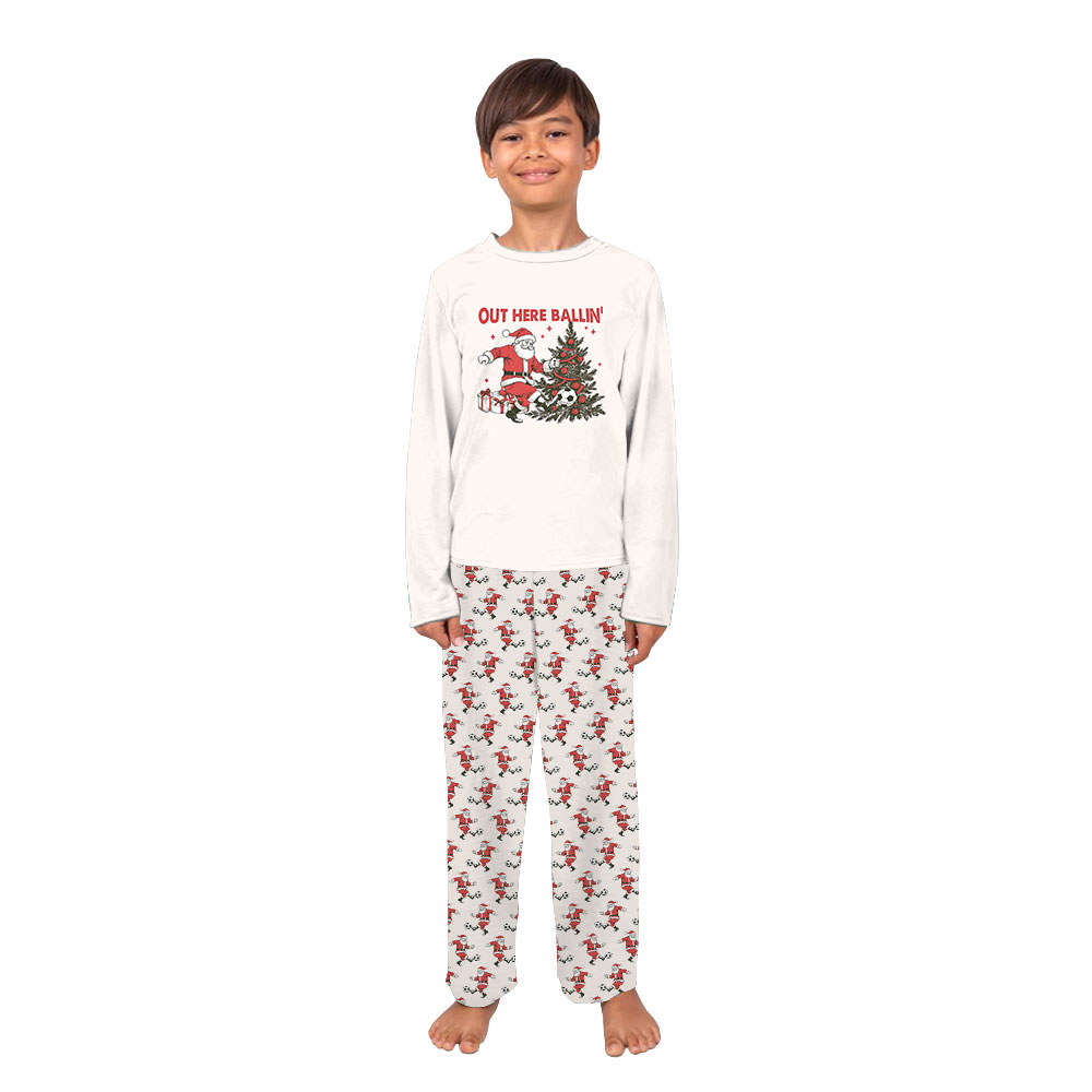 Festive Out Here Ballin' Santa Soccer Player Christmas PJs Festive Out Here Ballin' Santa Soccer Player Christmas PJs