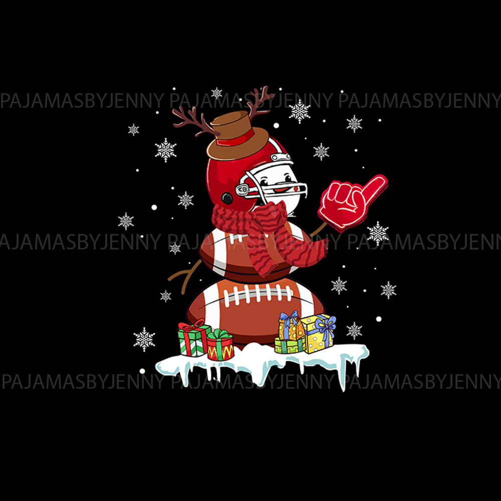 Festive Football Snowman Pajama Sets For Christmas Festive Football Snowman Pajama Sets For Christmas