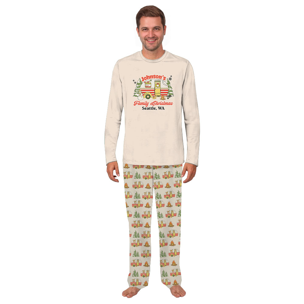 Family Camping Christmas Matching Pajamas With Name Family Camping Christmas Matching Pajamas With Name