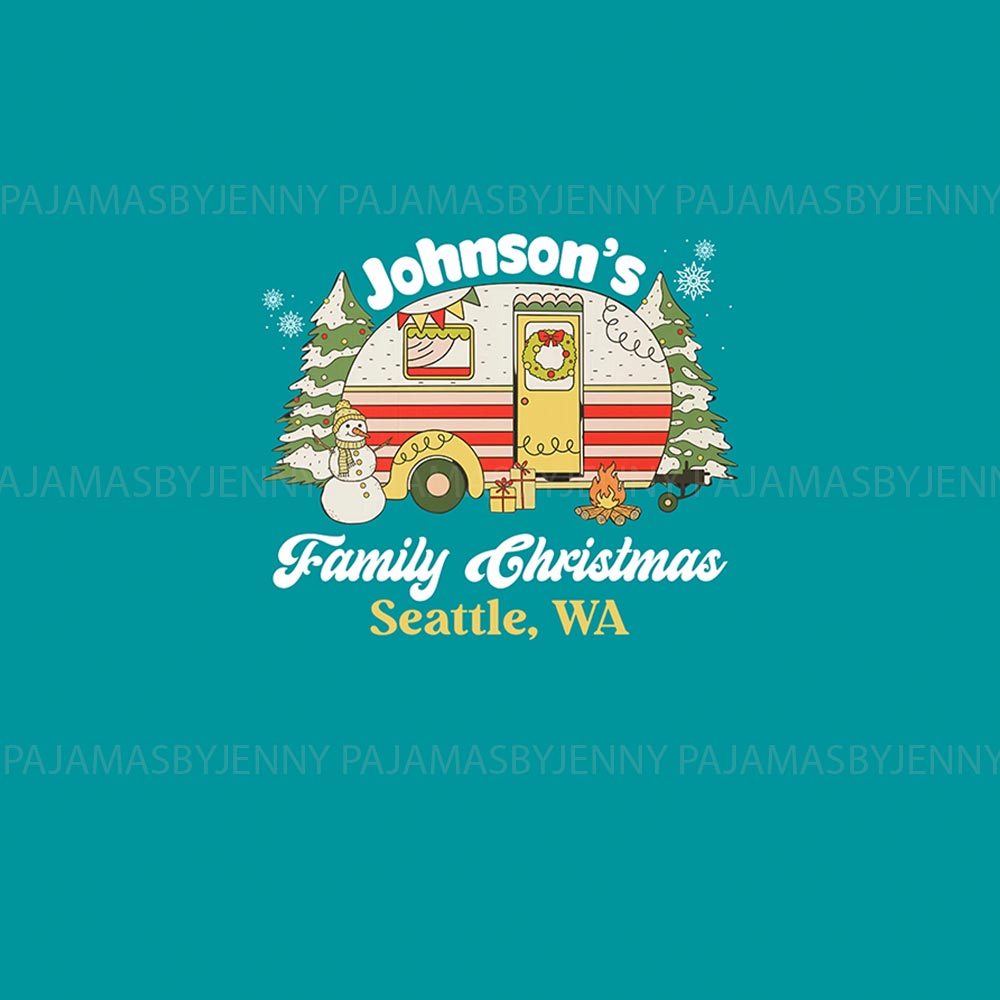 Personalized Family Camping Christmas Pajamas Tops And Pants