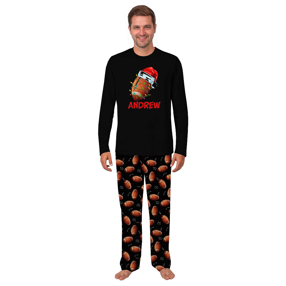 Customized Football Pajamas For Adults And Kids With Name Customized Football Pajamas For Adults And Kids With Name
