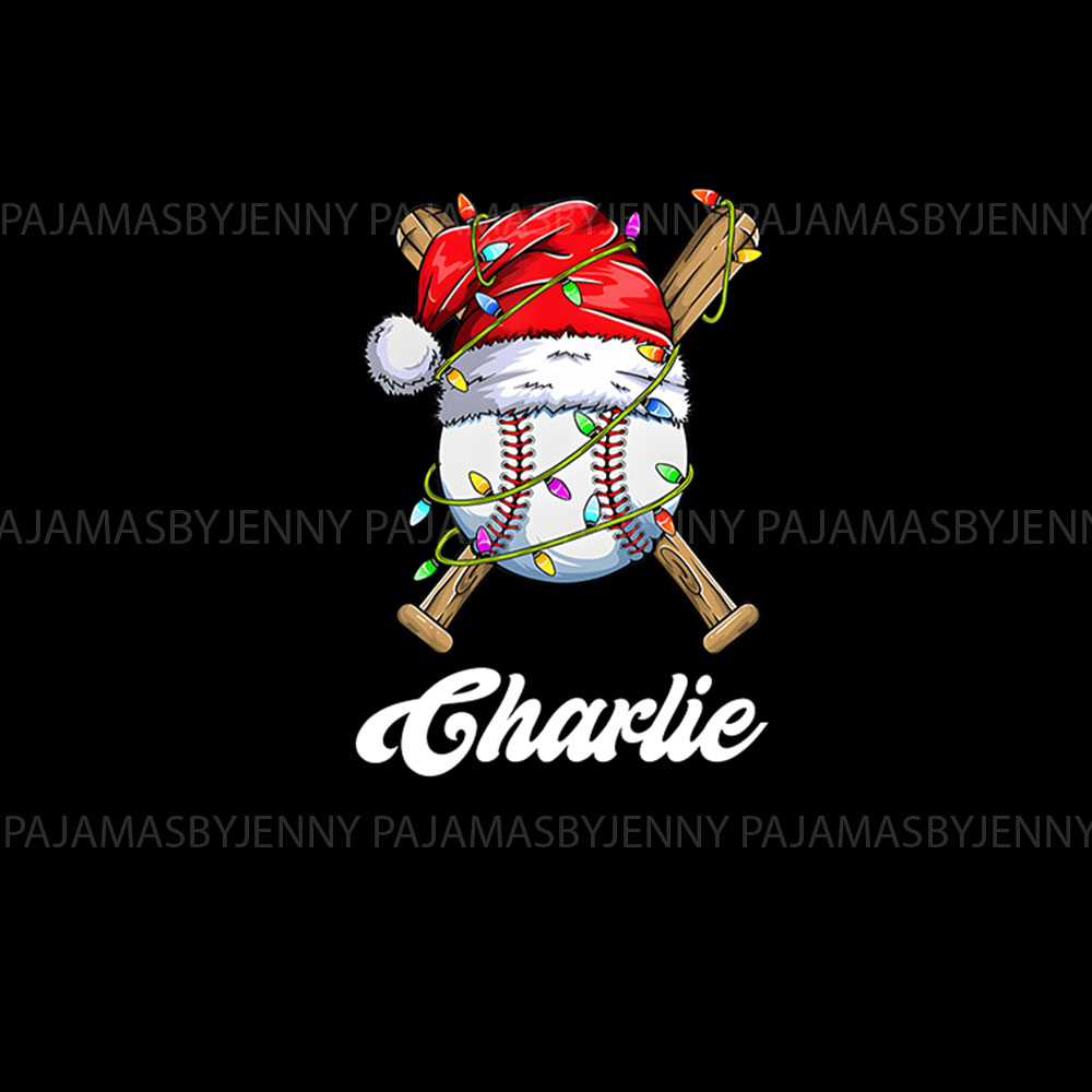 Custom Matching Baseball Christmas PJs With Your Name On Theme Custom Matching Baseball Christmas PJs With Your Name On Theme