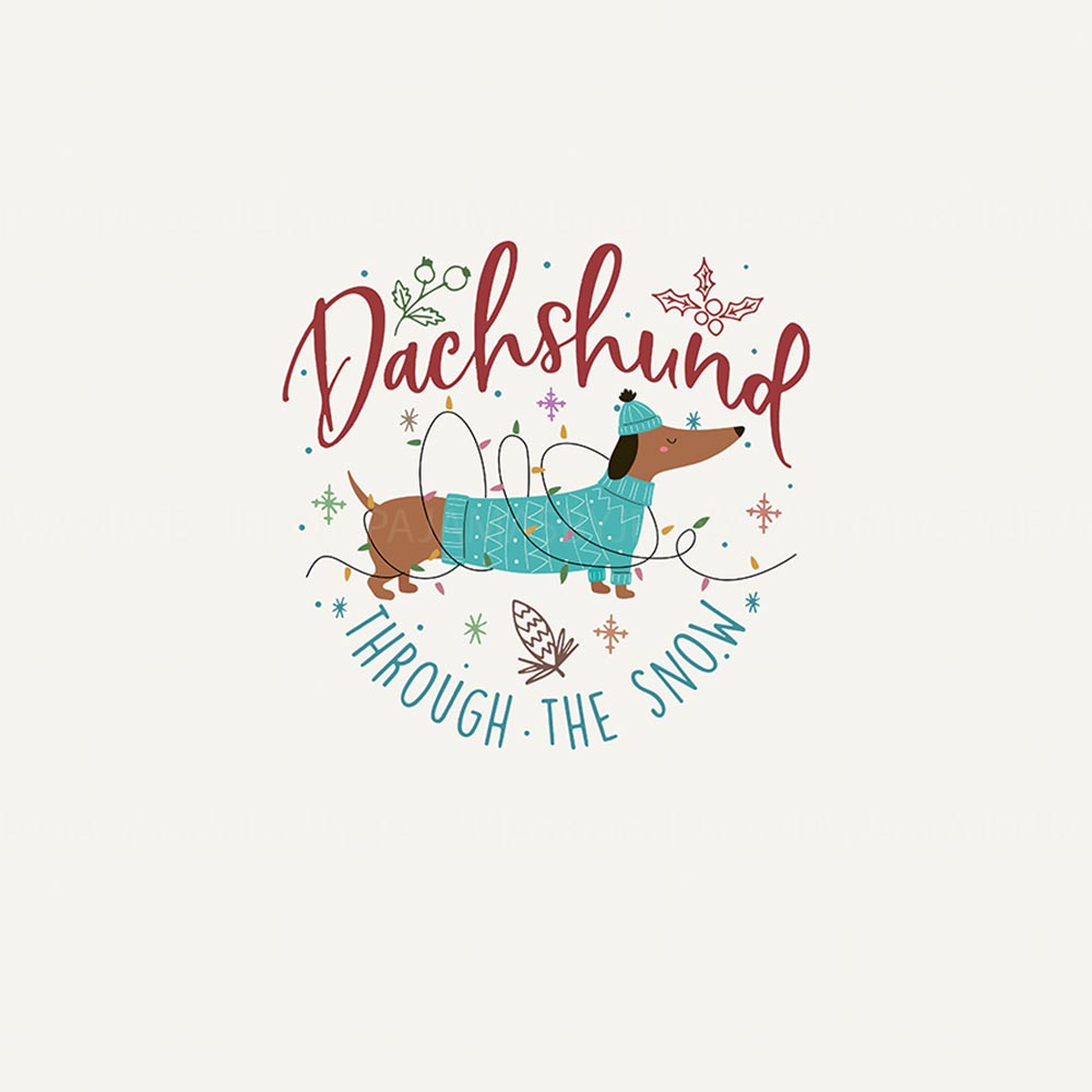 Dachshund Through The Snow Christmas Pajamas Tops And Pants Dachshund Through The Snow Christmas Pajamas Tops And Pants