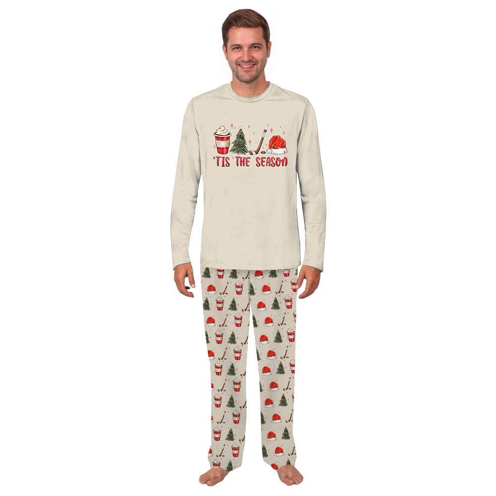 Tis The Season Hockey Christmas Family Holiday Pajamas Tis The Season Hockey Christmas Family Holiday Pajamas