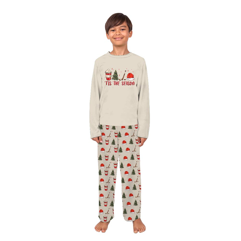 Tis The Season Hockey Christmas Family Holiday Pajamas Tis The Season Hockey Christmas Family Holiday Pajamas