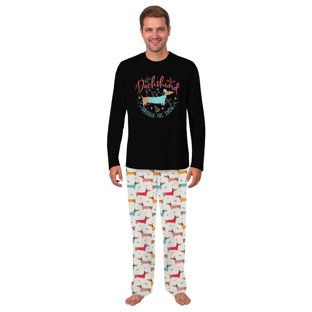 Family Matching Pajamas For Christmas Sayings Dachshund Through The Snow Family Matching Pajamas For Christmas Sayings Dachshund Through The Snow